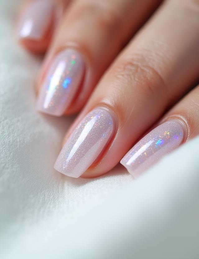 Bridal white with subtle pearl accents