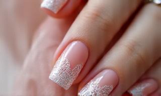 Intricate bridal nail art with lace patterns